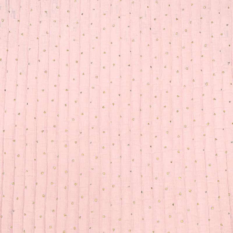 Printed Quilted Double Gauze SINNLIG Blush / Blush